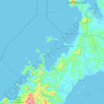 Cayoya Island topographic map, elevation, terrain