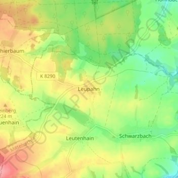 Leupahn topographic map, elevation, terrain