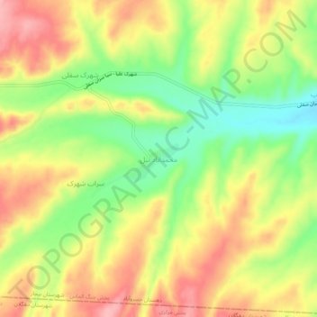Mohammadabad-e Nil topographic map, elevation, terrain