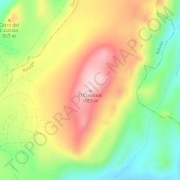El Colorado topographic map, elevation, terrain