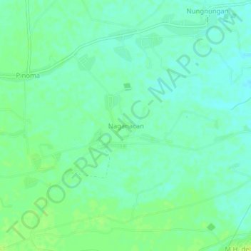 Naganacan topographic map, elevation, terrain