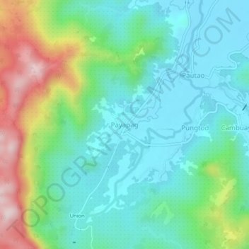 Payapag topographic map, elevation, terrain