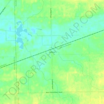 Duffield topographic map, elevation, terrain