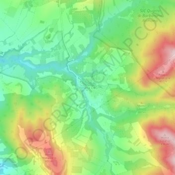 Civitella Cesi topographic map, elevation, terrain