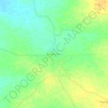 Kowthalam topographic map, elevation, terrain