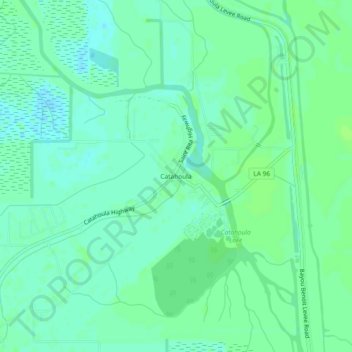 Catahoula topographic map, elevation, terrain