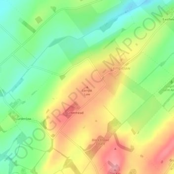 Lempit Law topographic map, elevation, terrain