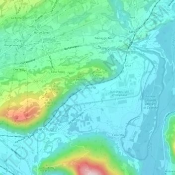 Villapaiera topographic map, elevation, terrain