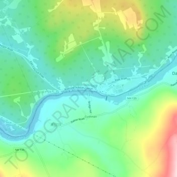 Gilman topographic map, elevation, terrain
