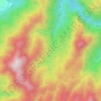 Palestina topographic map, elevation, terrain