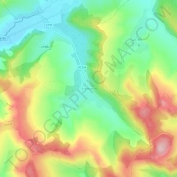 Eremieni topographic map, elevation, terrain