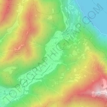 Osigo topographic map, elevation, terrain