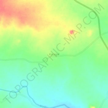 Katagal topographic map, elevation, terrain