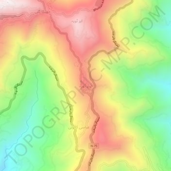 Lower Topa topographic map, elevation, terrain