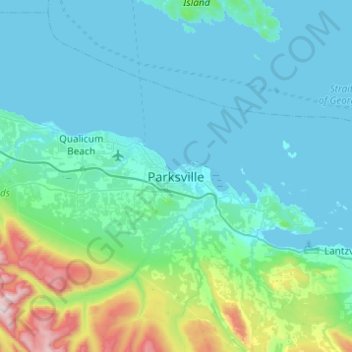 Parksville topographic map, elevation, terrain