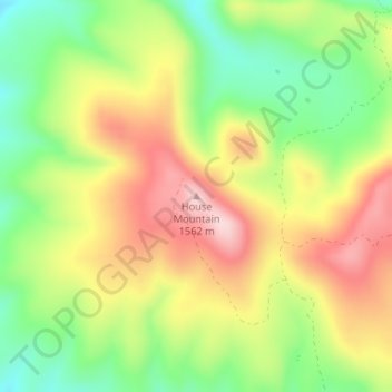 House Mountain topographic map, elevation, terrain
