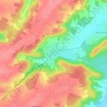 Boissy-le-Cutté topographic map, elevation, terrain
