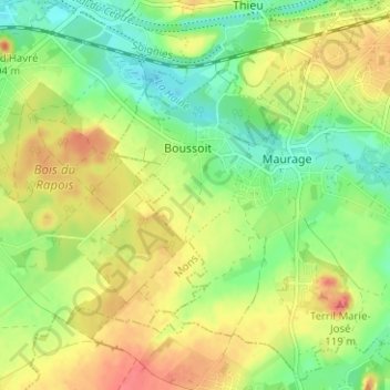 Bois Madame topographic map, elevation, terrain