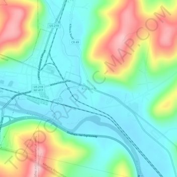 Kill Buck topographic map, elevation, terrain