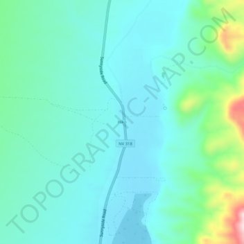 Hiko topographic map, elevation, terrain