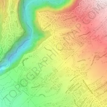 Trois Mares topographic map, elevation, terrain