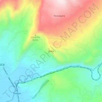 Guita topographic map, elevation, terrain