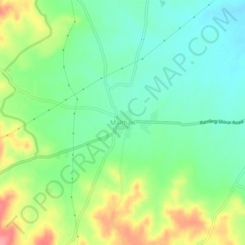 Malthan topographic map, elevation, terrain