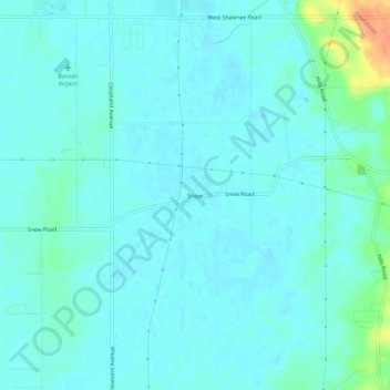 Snow topographic map, elevation, terrain