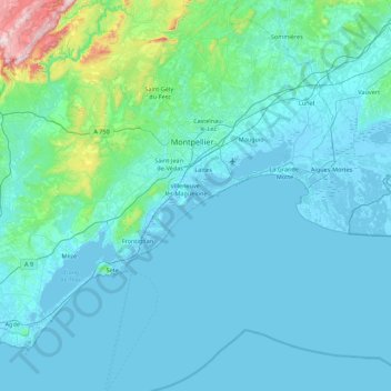 L'Esclavon topographic map, elevation, terrain