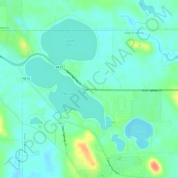 Silver Lake topographic map, elevation, terrain