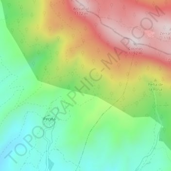 Pasos Malos topographic map, elevation, terrain