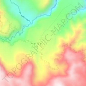 Santa Leticia topographic map, elevation, terrain