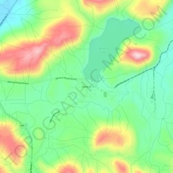 Mineral topographic map, elevation, terrain