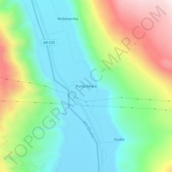 Punta Negra topographic map, elevation, terrain