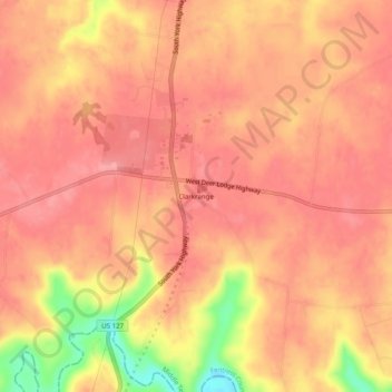 Clarkrange topographic map, elevation, terrain