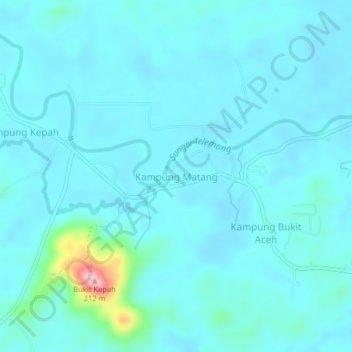 Kampung Matang topographic map, elevation, terrain