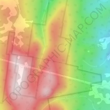 Perrins Ridge topographic map, elevation, terrain