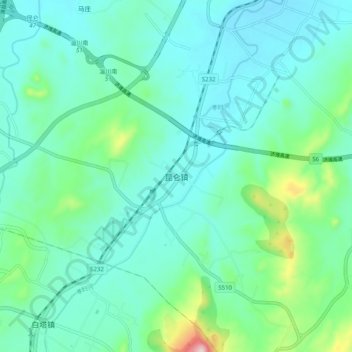Kunlun topographic map, elevation, terrain