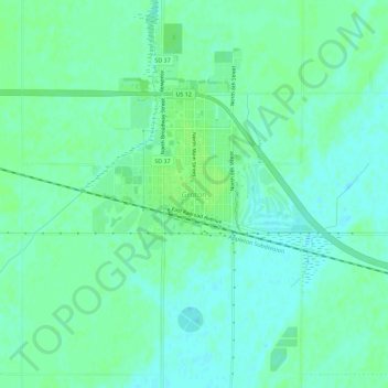 Groton topographic map, elevation, terrain