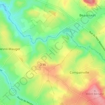 Louvicamp topographic map, elevation, terrain