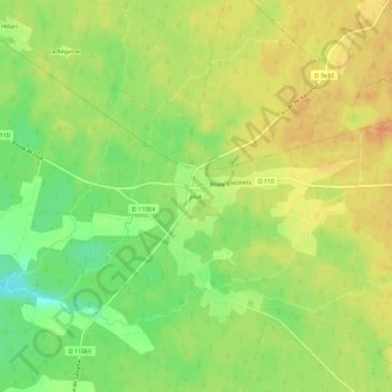 Joué topographic map, elevation, terrain