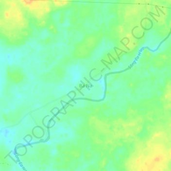 Ba Na topographic map, elevation, terrain