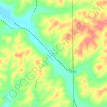 Thornton topographic map, elevation, terrain