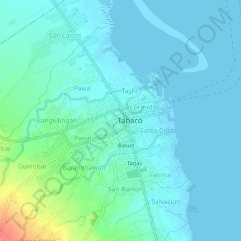 San Juan topographic map, elevation, terrain