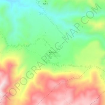 Arbuniel topographic map, elevation, terrain