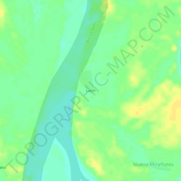 Lurin topographic map, elevation, terrain