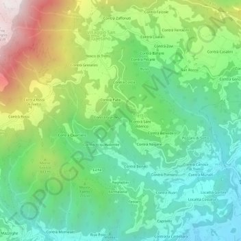Contrà Laita topographic map, elevation, terrain