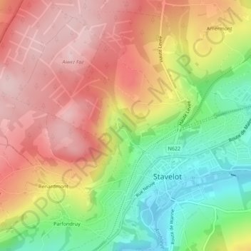 Roche du Diable topographic map, elevation, terrain
