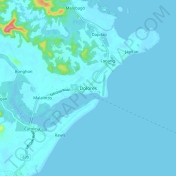Dolores topographic map, elevation, terrain
