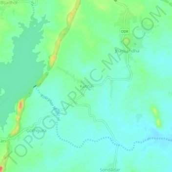 Kutna topographic map, elevation, terrain